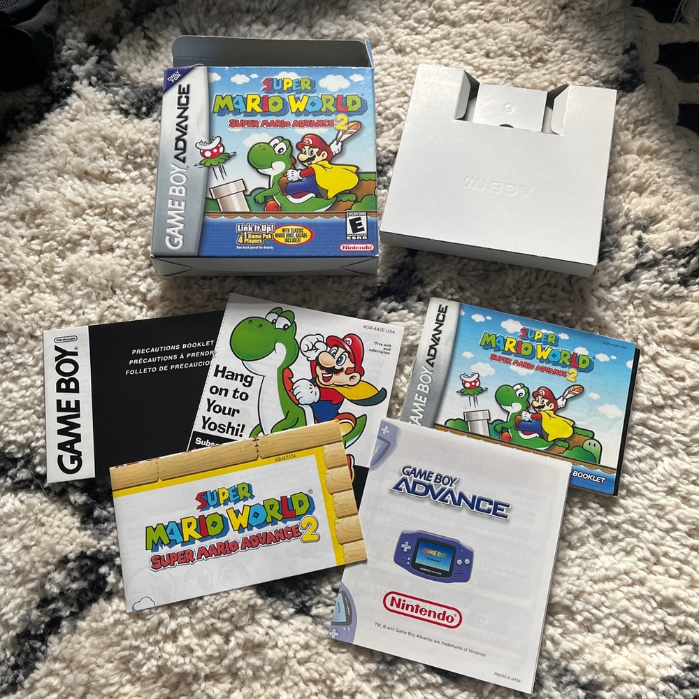 Super Mario World Super Mario Advance 2 Gameboy Color Gameoy advance packaging